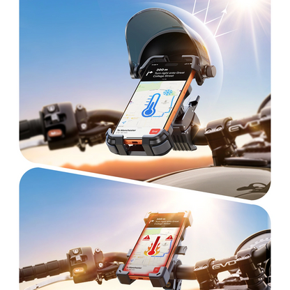 Sykkel- og motorsykkelholder med solskjerm Joyroom JR-ZS528, 4,7 tommer - 7 tommer, svart
