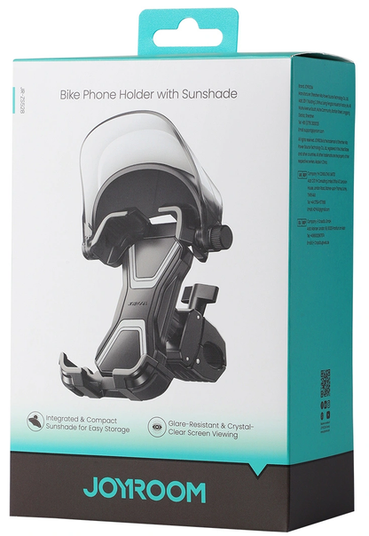 Sykkel- og motorsykkelholder med solskjerm Joyroom JR-ZS528, 4,7 tommer - 7 tommer, svart