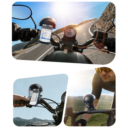 Sykkel- og motorsykkelholder med solskjerm Joyroom JR-ZS526, 4,7 tommer - 7 tommer, svart