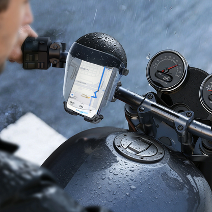 Sykkel- og motorsykkelholder med solskjerm Joyroom JR-ZS526, 4,7 tommer - 7 tommer, svart