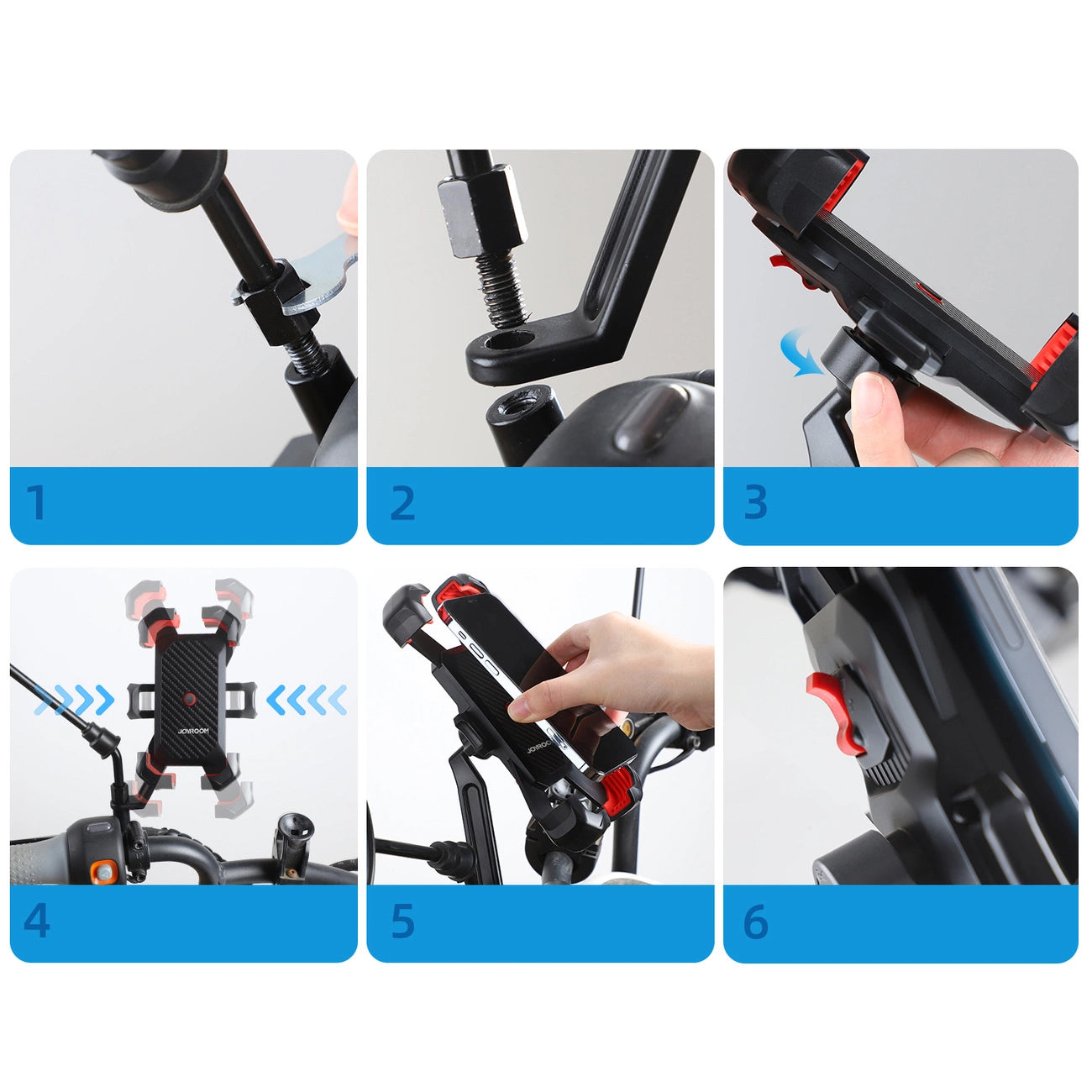 Sykkelholder Joyroom JR-ZS288-m, 4.7 tommer - 7 tommer, Svart