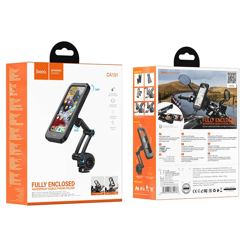 Sykkel- og motorsykkelholder HOCO CA101, 4,5 tommer - 7 tommer, svart