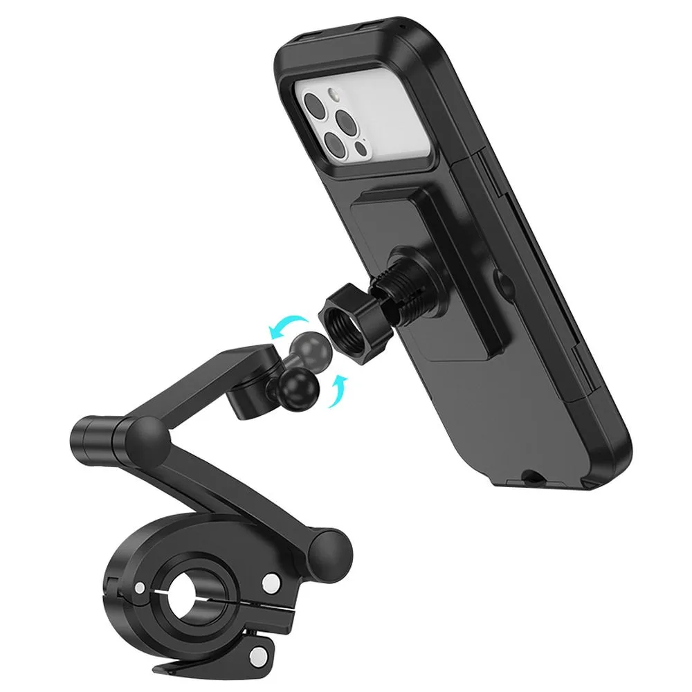 Sykkel- og motorsykkelholder HOCO CA101, 4,5 tommer - 7 tommer, svart