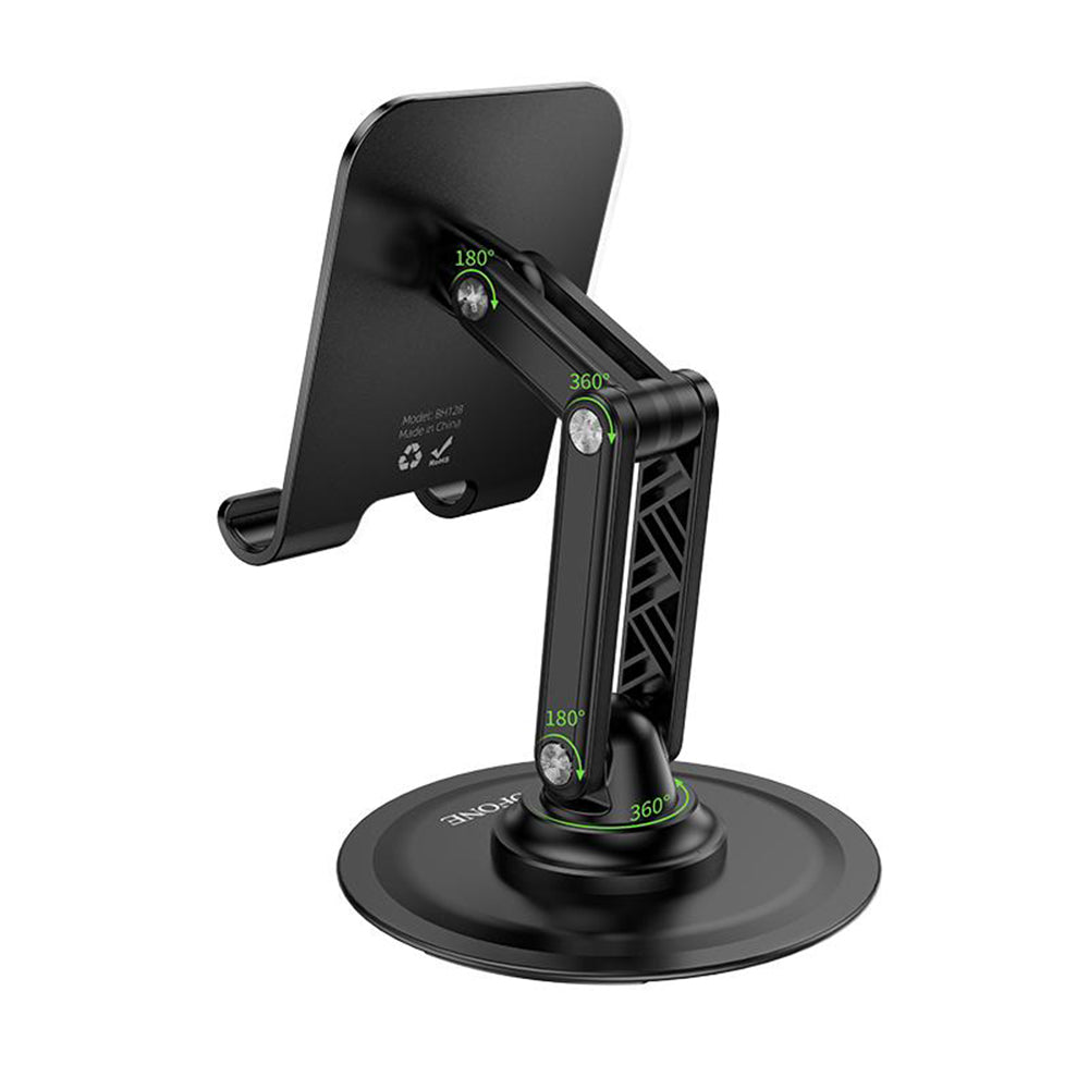 Borofone BH128 Admirado Skrivebordsstativ, 4,5 tommer - 7 tommer, Svart