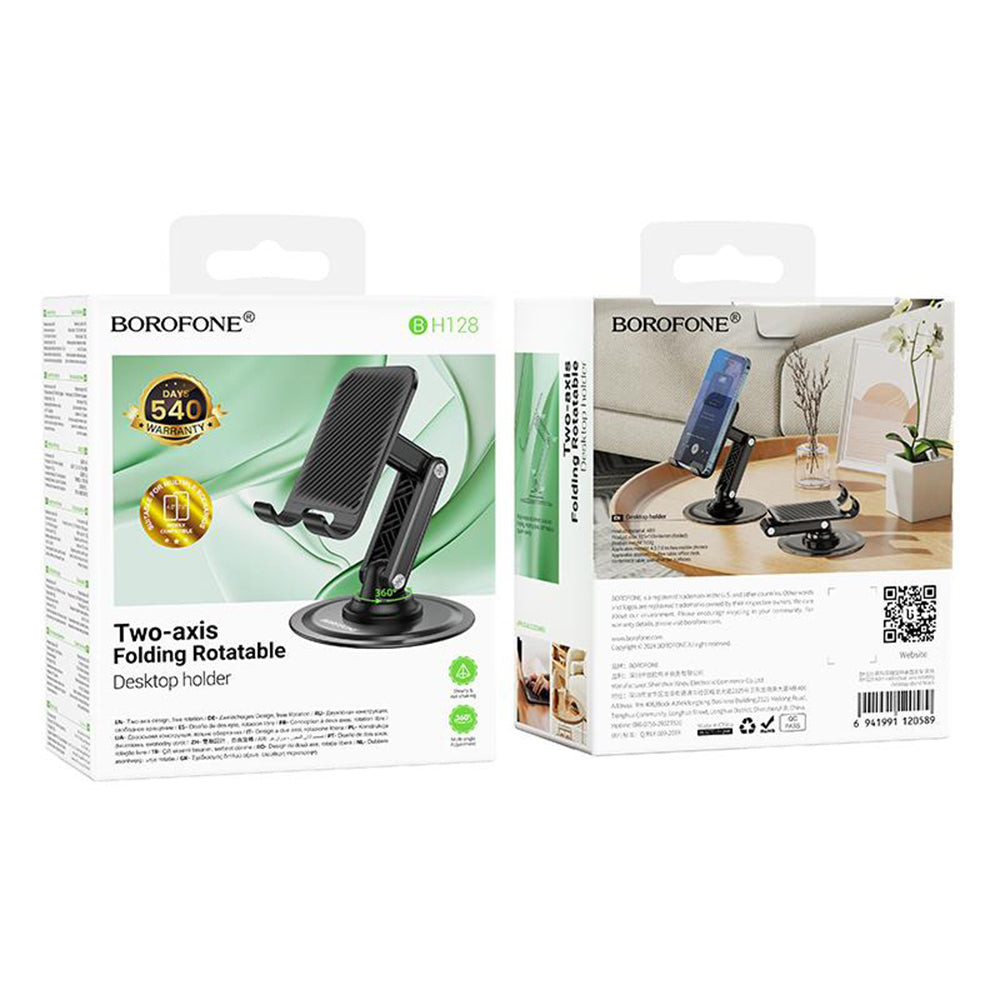 Borofone BH128 Admirado Skrivebordsstativ, 4,5 tommer - 7 tommer, Svart