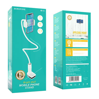 Borofone BH23 Bright Shell Skrivebordsstativ, 4,5 tommer - 6,5 tommer, Hvit