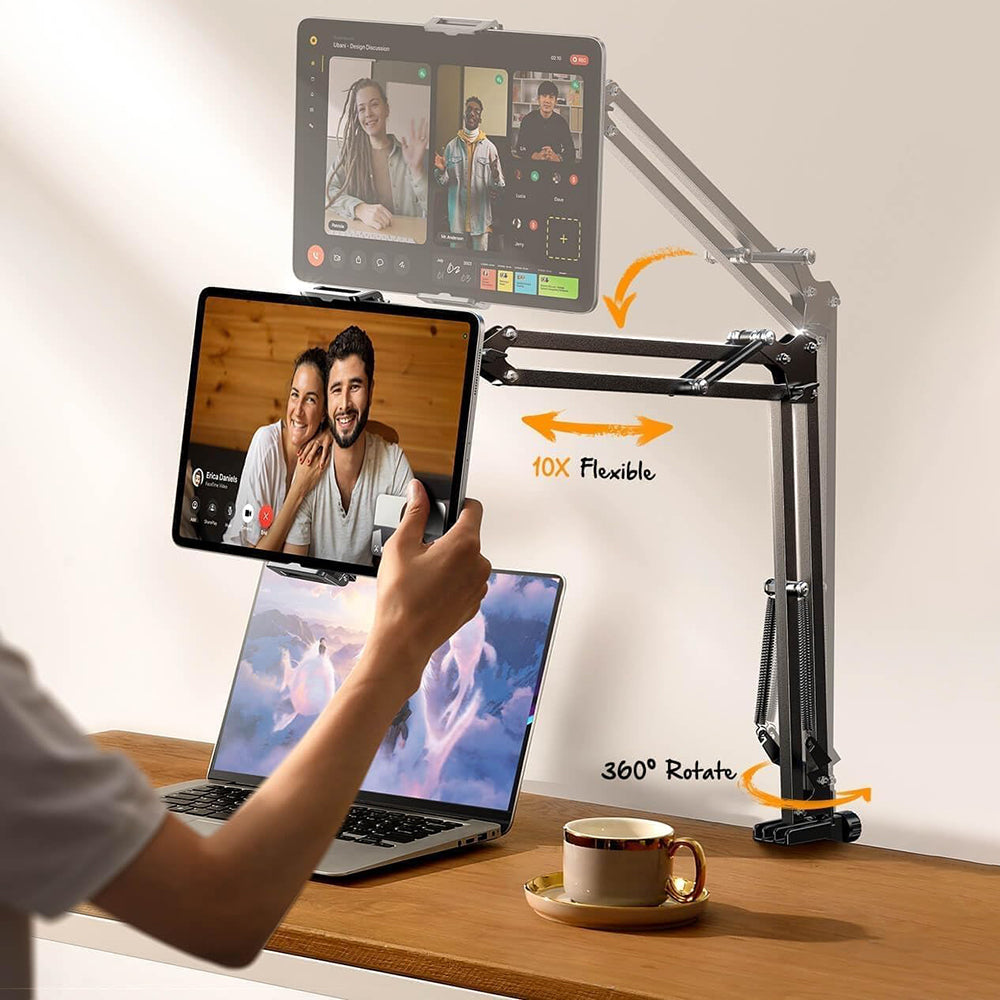 Lisen Skrivebordsstøtte for Telefon / Nettbrett, 4.7inch - 12.9inch, Svart YL0223060007