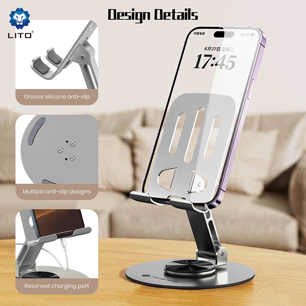 Lito LT-H01 Universell Skrivebordsstøtte, Grå