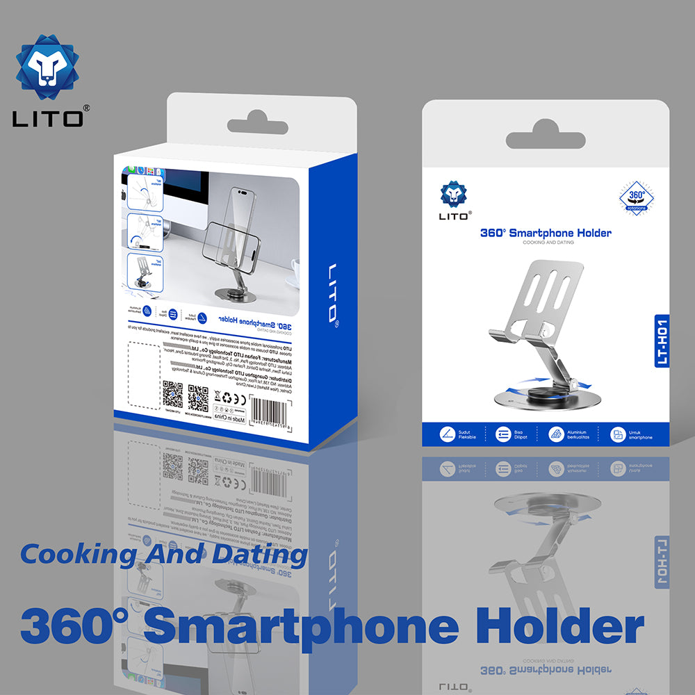 Lito LT-H01 Universell Skrivebordsstøtte, Grå