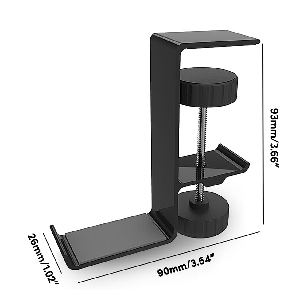 Techsuit DH2 Skrivebordsstøtte for Hodetelefoner / Veske, Svart
