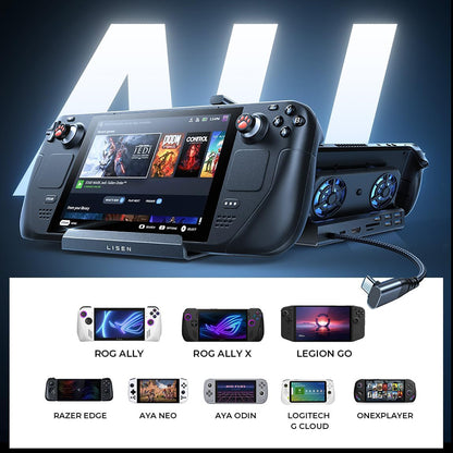 Hub-støtte med kjøler Lisen S1 for ROG / Lenovo / Razer / Aya / Logitech / Onexplayer-serien, Svart YL0423110005