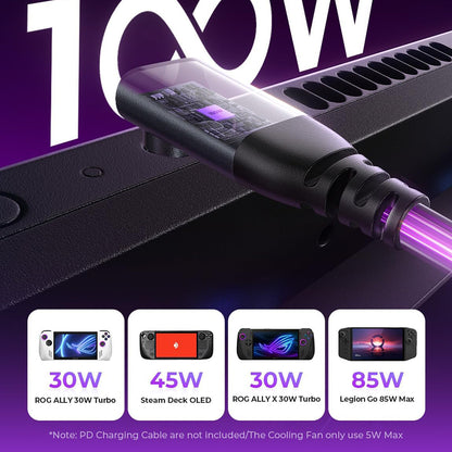 Hub-støtte med kjøler Lisen S1 for ROG / Lenovo / Razer / Aya / Logitech / Onexplayer-serien, Svart YL0423110005