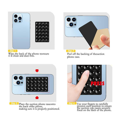 Støtte med sugekopper Techsuit SY-PAD, Gul