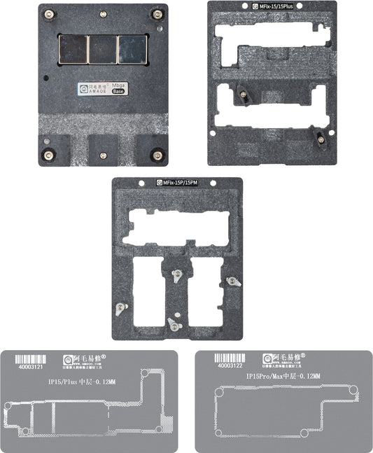 Arbeidsstøtte for Reballing Amaoe MFix-15 for Apple iPhone 15-serien