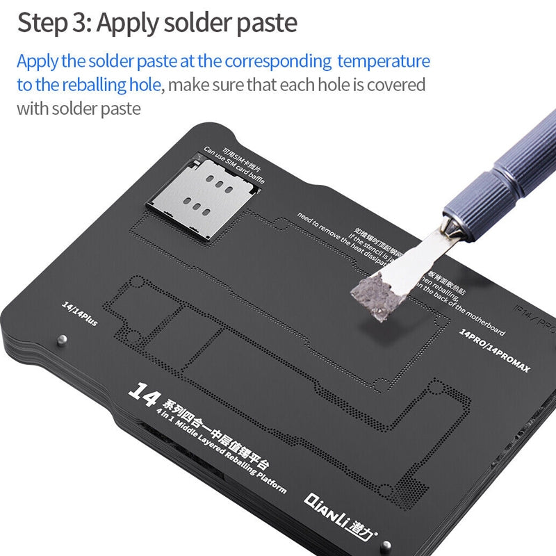 QIANLI magnetisk arbeidsstøtte for PCB for Apple iPhone 15-serien