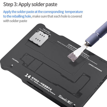 QIANLI magnetisk arbeidsstøtte for PCB for Apple iPhone 15-serien