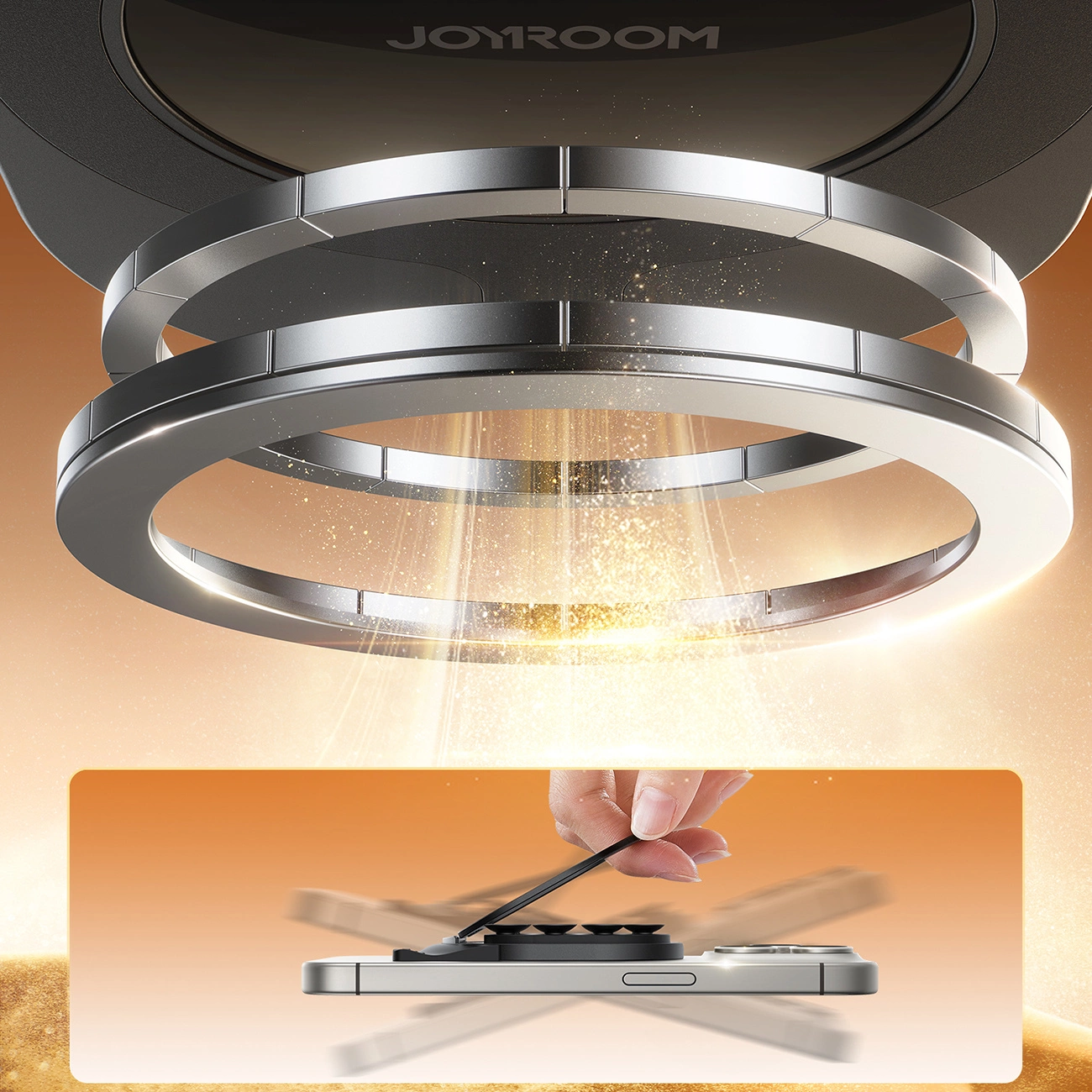Joyroom JR-ZS418 Ringholder, Universal, Svart