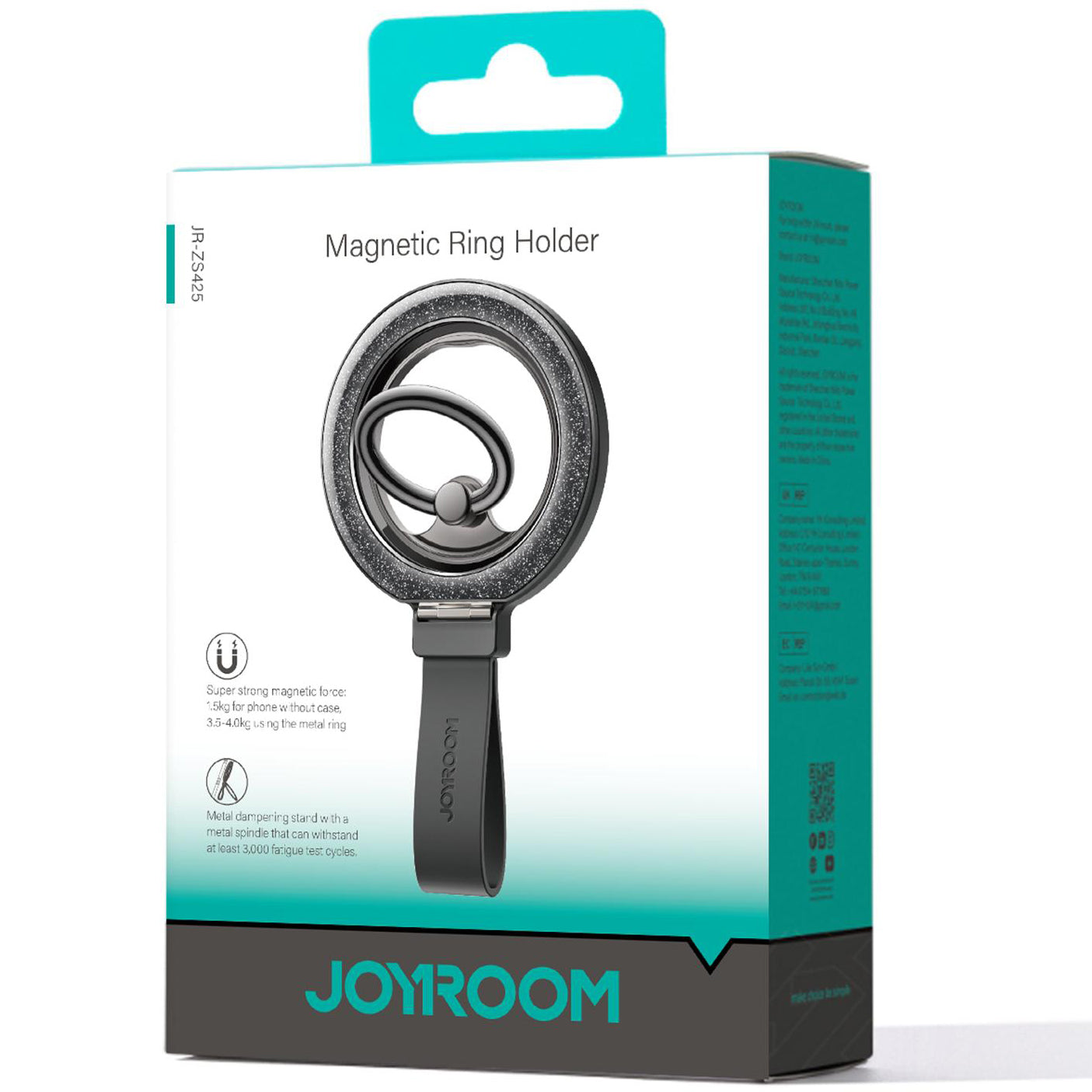 Joyroom JR-ZS425 Glitter Ringholder, Universal, Svart