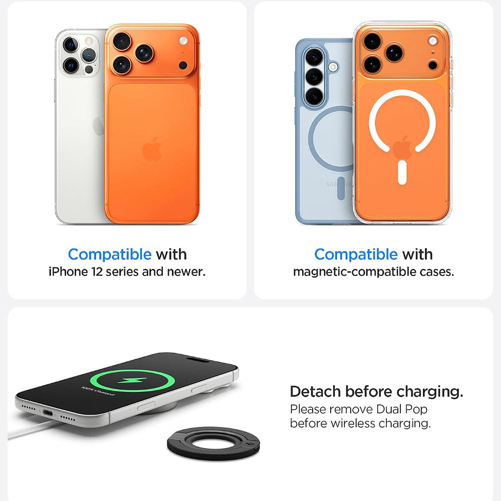 Spigen Dual Pop Mag S Ring Holder, Universal, Svart AMP11735