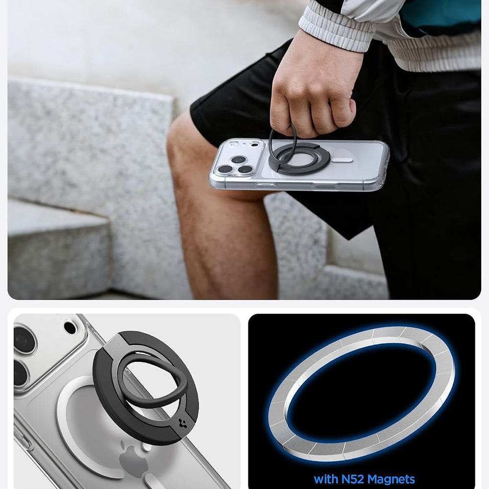 Spigen Dual Pop Mag S Ring Holder, Universal, Svart AMP11735