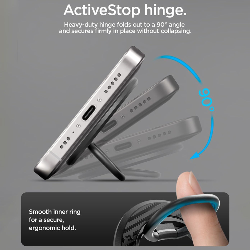 Spigen O-Mag OM106 ringholder, universell, svart AMP09334