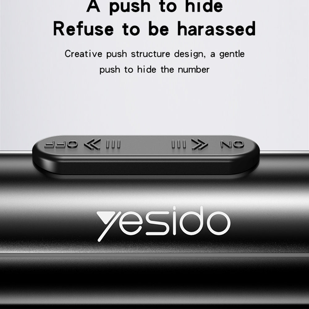 Bilnummerholder Yesido C202, Svart