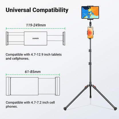 UGREEN LP585 Gulvstativ for Telefon / Nettbrett, Universell, Svart