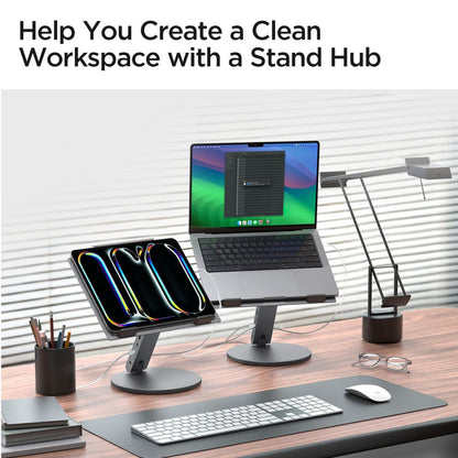 Spigen LD204H-støtte for bærbar PC, sølv