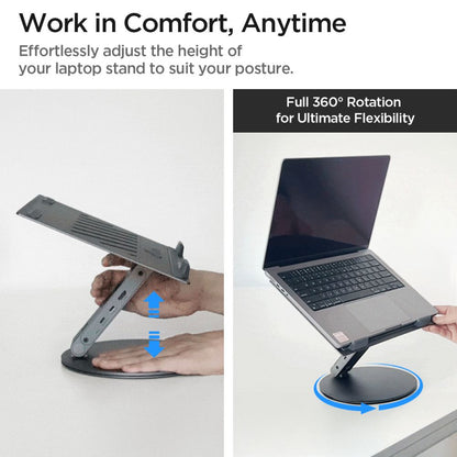 Spigen LD204H-støtte for bærbar PC, sølv