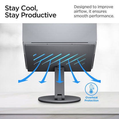 Spigen LD204H-støtte for bærbar PC, sølv