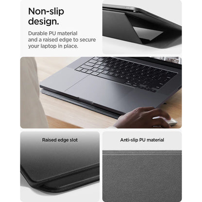 Spigen Slim Fold LD201-S7 stativ for bærbar PC maks. 14 tommer, svart AMP11116