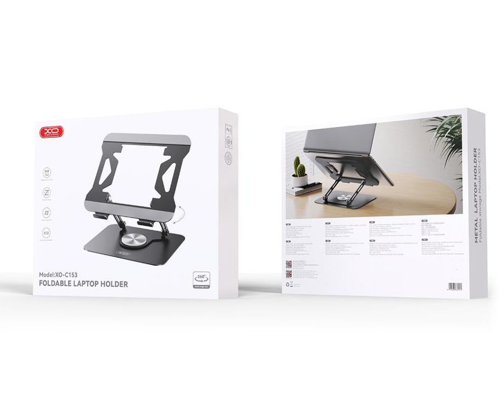 XO Design C153 støtte for bærbar PC maks. 17,3 tommer, Svart