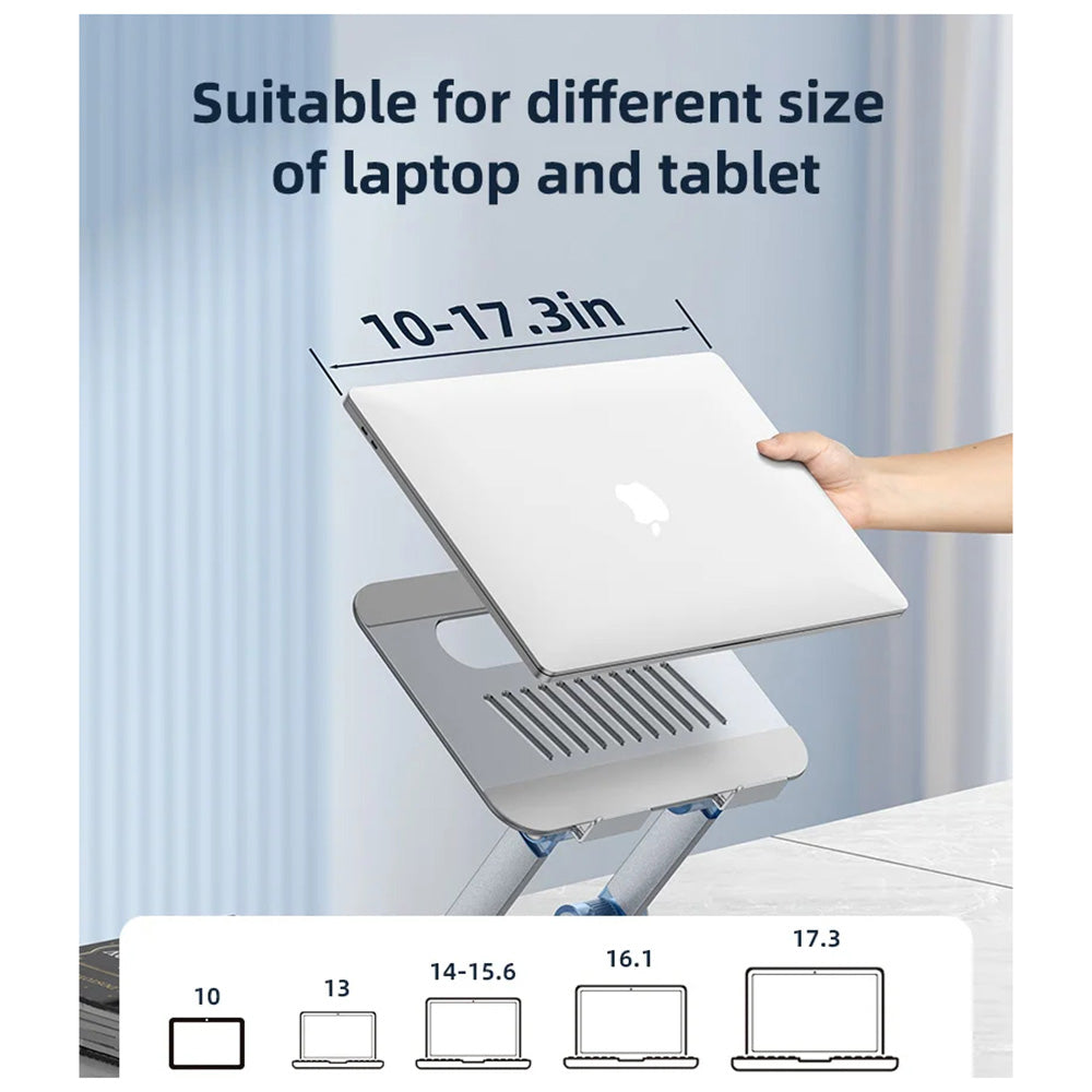 Yesido LP06-støtte for bærbar PC 10 tommer - 17,3 tommer, Sølv