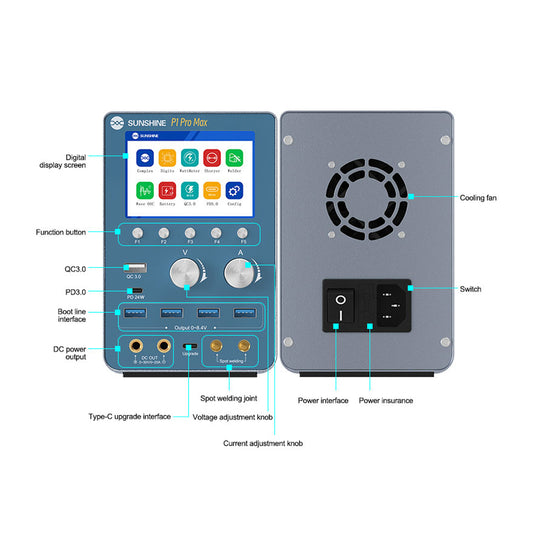 Stabilisert likestrømskilde Sunshine P1 Pro Max