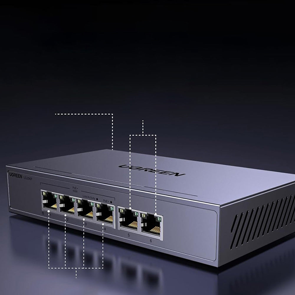 UGREEN CM741 nettverksswitch (35371EU), grå