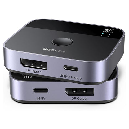 Switch Video DisplayPort / USB-C UGREEN 65878, Svart