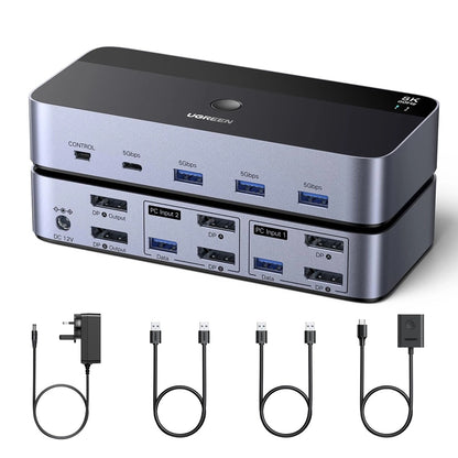 Switch Video DisplayPort UGREEN AK700 (55851), Grå