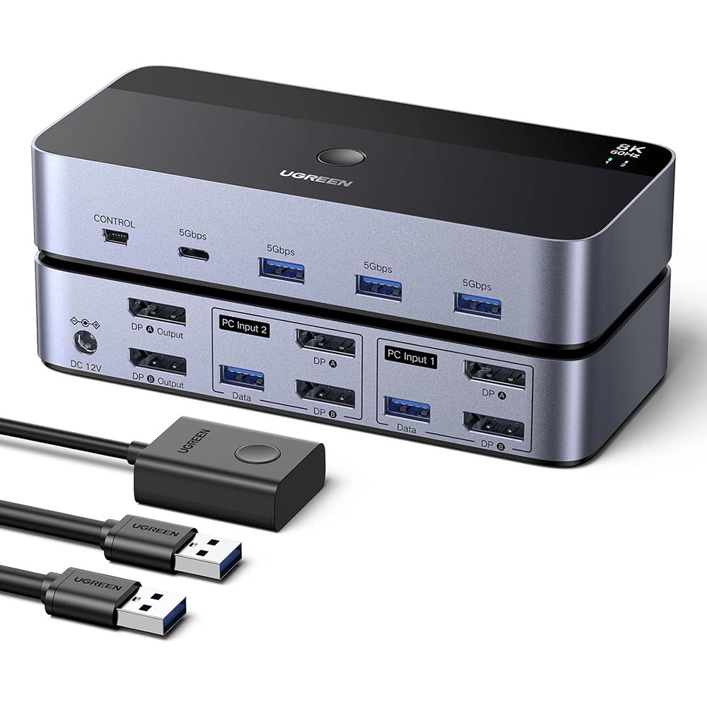 Switch Video DisplayPort UGREEN AK700 (55851), Grå