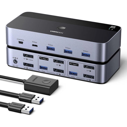 Switch Video DisplayPort UGREEN AK700 (55851), Grå