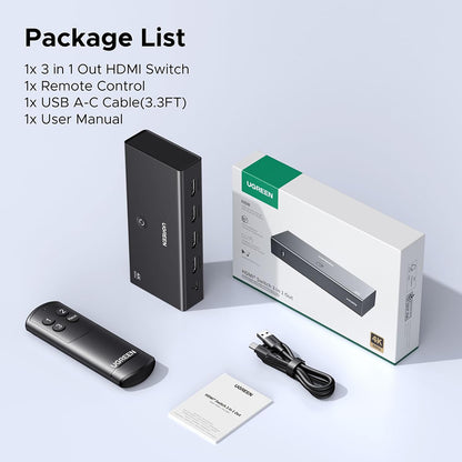 HDMI Video Switch UGREEN AW504 (55857), Svart