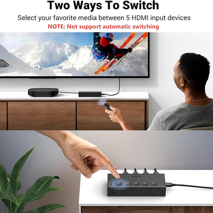 Switch Video HDMI UGREEN CM568 (90512), Svart