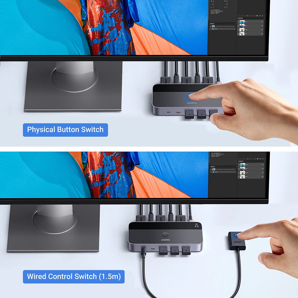 HDMI-videosvitsj UGREEN CM664, Svart