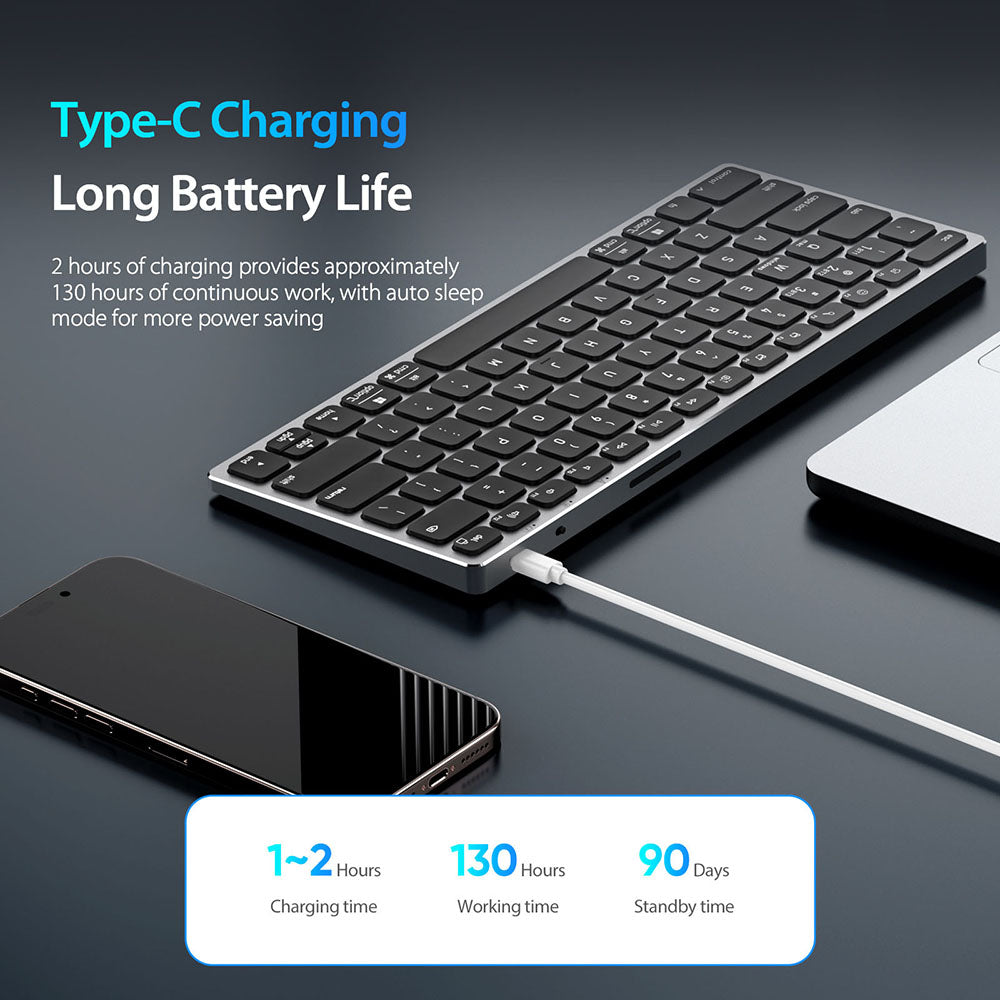 DUX DUCIS LK Mini Bluetooth-tastatur, svart