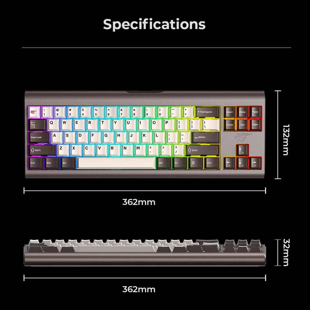 Gamingtastatur HAVIT KB896L, RGB, 1.2m, Grønn