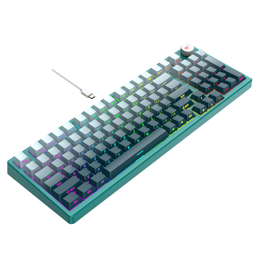 Gamingtastatur HAVIT KB899L, RGB, 1.8m, Hvit Grønn