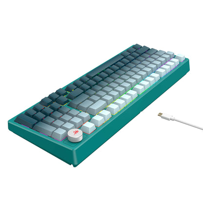 Gamingtastatur HAVIT KB899L, RGB, 1.8m, Hvit Grønn