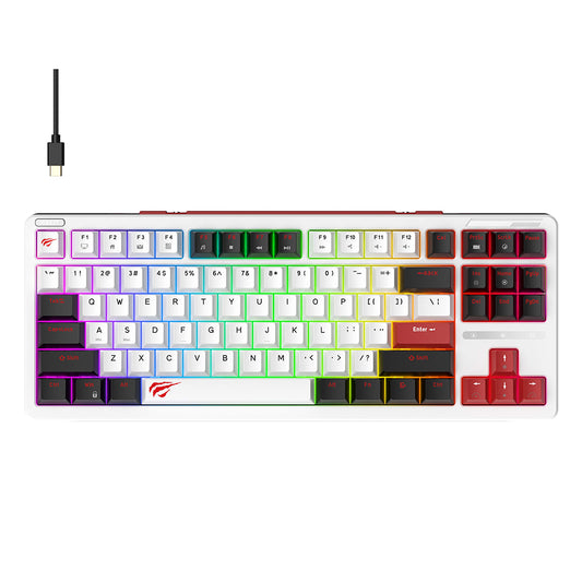 Gamingtastatur HAVIT KB902L, RGB, 1.8m, Flerfarget