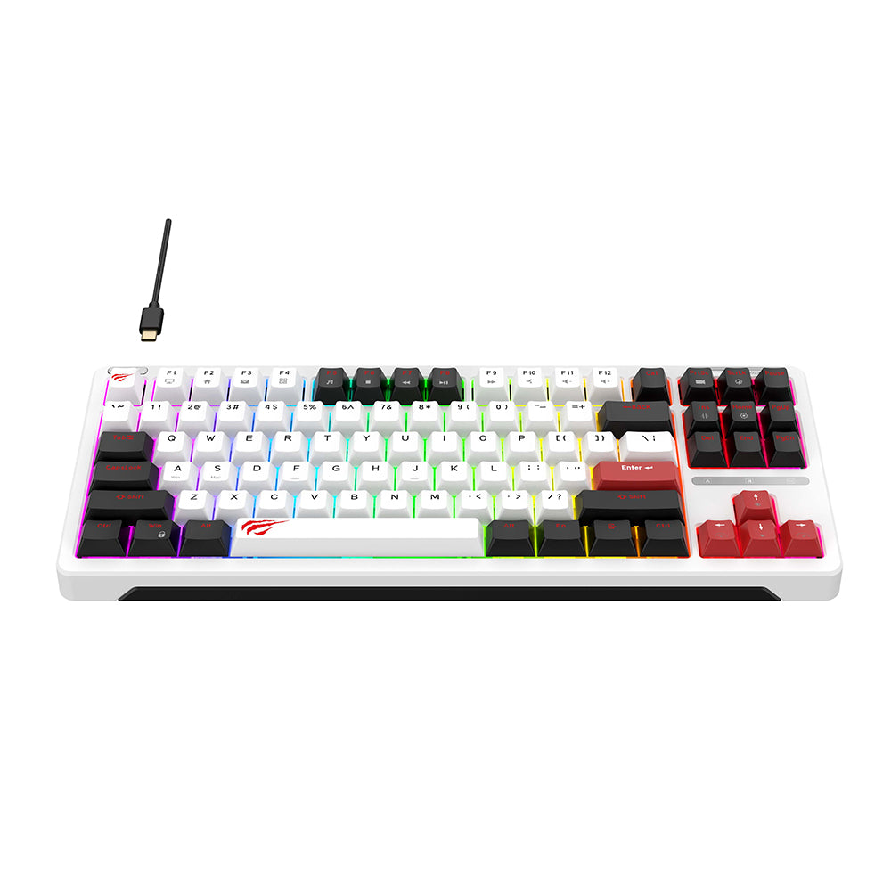 Gamingtastatur HAVIT KB902L, RGB, 1.8m, Flerfarget