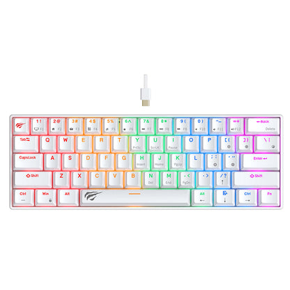 Gamingtastatur HAVIT KB903L, RGB, 1.8m, Hvit