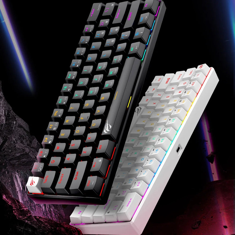 Gamingtastatur HAVIT KB903L, RGB, 1.8m, Hvit Gjennomsiktig